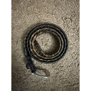 Women's Brighton Braided Leather Belt One Size Brown Black